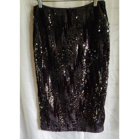 Bisou Bisou embellished black pencil skirt S - Picture 3 of 4